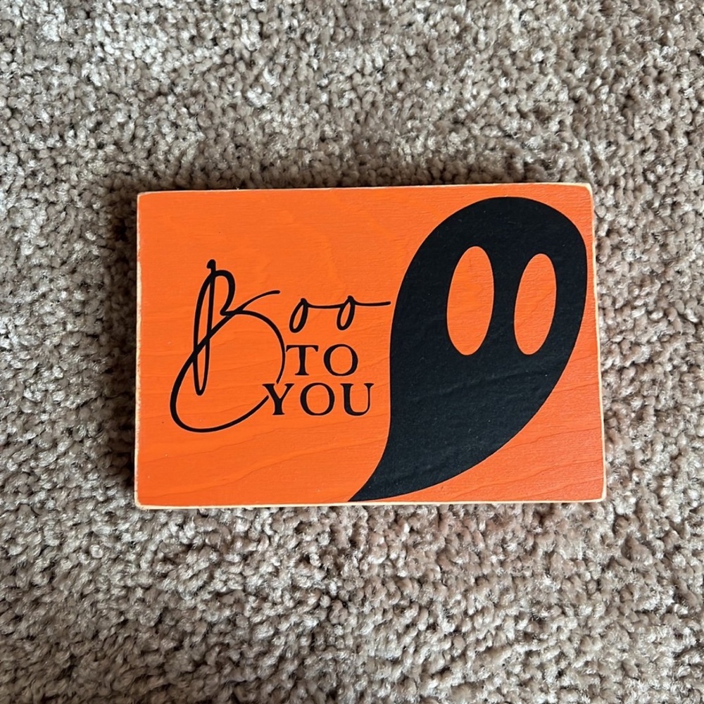 Halloween Orange and Black Decorative Sign